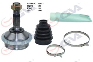 AKS KAFASI DIŞ ÖN PEUGEOT 206 1.6İ 98-06 TU5 ABSLİ 48 DİŞ 21X22X48 140.5MM resmi