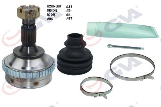 AKS KAFASI DIŞ ÖN PEUGEOT 206 GTI 2.0 HDİ ABSLİ 48 DİŞ 25X34X58 134.5MM resmi