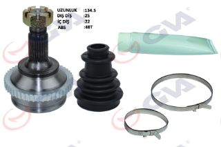AKS KAFASI DIŞ ÖN PEUGEOT 206 1.6 16V- 206 CC 00- ABSLİ 48DİŞ 25X22X60 132.5MM resmi