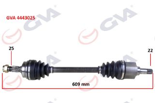 KOMPLE AKS SOL PEUGEOT 306 1.6 93-00 609MM resmi