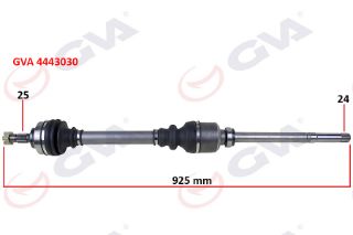 KOMPLE AKS SAĞ PARTNER/C4 1.6 HDI 09 307 1.4/1.6 HDİ 925MM resmi
