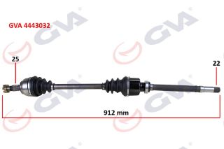 KOMPLE AKS SAĞ PEUGEOT 307 1.4İ MAN. 00-07 912MM resmi