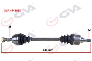 KOMPLE AKS SOL PEUGEOT 307 1.4İ MAN. 00-07 631MM resmi