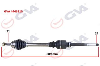 KOMPLE AKS SAĞ P301-ELYSEE 12- 1.6 HDI 889MM resmi