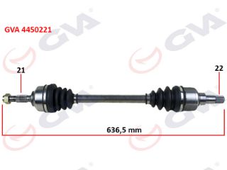 KOMPLE AKS SOL C3 1.4 HDI 02 70HP 636MM resmi