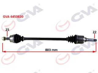 KOMPLE AKS SAĞ BİPPER 1.4 HDI 07 883MM resmi