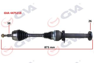KOMPLE AKS SAĞ TRANSPORTER T5 2.5 TDİ 03-11 6 VİTES 873MM resmi