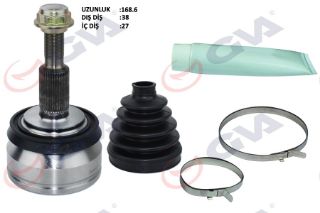 AKS KAFASI DIŞ ÖN TRANSPORTER T5 1.9 TDI 04-10 AXB 38X27X63 168.5MM resmi