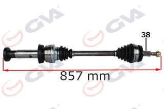 KOMPLE AKS SAĞ DÜZ VİTES TRANSPORTER T6 2.0 TDI 858MM CAAB-CAAC-CAAE resmi