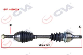 KOMPLE AKS SOL ASTRA H-ZAFİRA B 1.4-1.6 04-09 586.5MM resmi