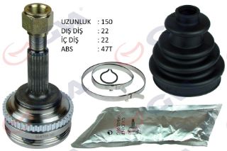 AKS KAFASI DIŞ ÖN KALOS 1.4 16V-AVEO 1.4 16V 03-08 ABSLİ 47DİŞ MANUEL 22X22X52 150MM resmi