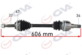 KOMPLE AKS SOL KALOS 1.4 16V-AVEO 1.4 16V 03-08 ABSLİ 47DİŞ 923MM MANUEL. resmi