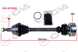 KOMPLE AKS SOL GOLF IV-BORA-A3-LEON-TOLEDO-OCTAVIA 1.9 TDI 554MM resmi