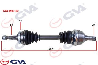 KOMPLE AKS SOL VECTRA A 1.8 88-95 ABSLİ 43DİŞ 587MM resmi