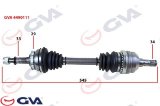 KOMPLE AKS SOL VECTRA B 1.6İ-1.8İ-2.0İ 95-03 ABSLİ 29 DİŞ 595MM resmi
