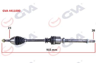 KOMPLE AKS SAĞ MEGANE II 1.4/1.6 16V-1.5 DCİ 02-08 910MM resmi