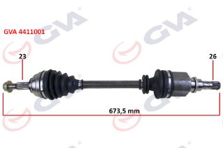 KOMPLE AKS SOL MEGANE II 1.4/1.6 16V-1.5 DCİ 02-08 673MM resmi