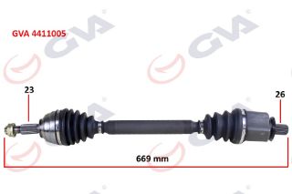 KOMPLE AKS SOL MEGANE II 1.6 16V 03-08 669MM AUTO. resmi
