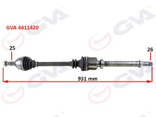 KOMPLE AKS SAĞ MEGANE 3-FLUENCE 1.5 DCİ 6 VİTES 09 931MM resmi