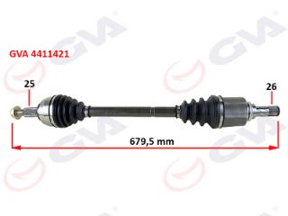 KOMPLE AKS SOL MEGANE 3-FLUENCE 1.5 DCİ 6 VİTES 09 680MM resmi