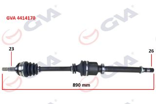 KOMPLE AKS SAĞ CLİO III HB 1.2 16V 05-12 890MM resmi