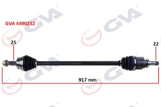 KOMPLE AKS SAĞ CORSA D 1.3 CDTI 06 DTJ 917MM resmi