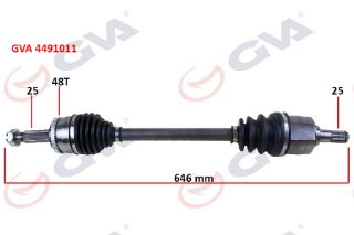 KOMPLE AKS SOL ACCENT BLUE 1.4/1.6 CVVT 10- ABSLİ 48DİŞ 652MM AT MT resmi