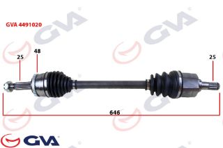 KOMPLE AKS SOL İ-20 1.4 CRDİ 08-15 90HP ABSLİ 48DİŞ 646MM MAN. resmi