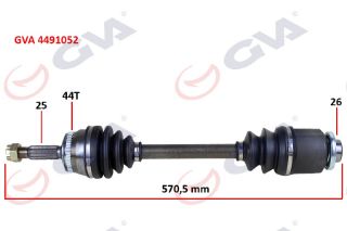 KOMPLE AKS SAĞ ACCENT ADMIRE 1.5CRDI 03-06 ABSLİ 44DİŞ 570MM resmi
