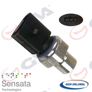 KLİMA BASINÇ MÜŞÜRÜ 3 FİŞ GOLF 7-PASSAT-ARTEON-TİGUAN-A3-A4-A6-Q7-SUBERB-OCTAVIA-LEON 12 CRAFTER 1 resmi