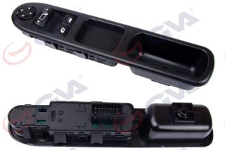 CAM AÇMA ANAHTARI SOL PEUGEOT 207 07-13 ÇİFTLİ AYNA AYARLI ÇERÇEVELİ resmi