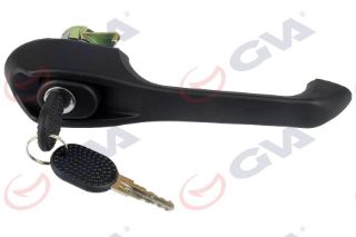 DIŞ KAPI KOLU ÖN SOL ANAHTAR DELİKLİ SİYAH DESENLİ TEMPRA 159 90-97 -TİPO 160 87-95 resmi