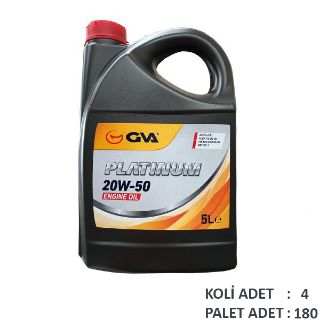 MOTOR YAĞI 20W50 5 LT PLATINUM MİNERAL API SL/CF resmi