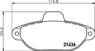 ÖN FREN DİSK BALATA FİŞLİ FIAT 500 1.2 08>  FORD KA 1.2 09> resmi