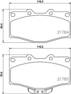 ÖN  FREN BALATASI HİLUX 1988 2000 LN 106 4X4 2009 LANDCRUISER 1996> resmi