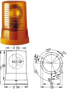 12V DONER LAMBA 12V SARI KL-710 GALAKSİ resmi