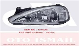x FAR SİNYAL SAĞ CORSA C 09/00-02 ELEKTRİKLİ H7 H7 resmi