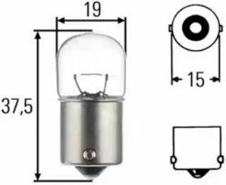 AMPUL 67  24V 10W R10W-HALOJEN  BA15s 	HEAVY DUTY ÜNIVERSAL resmi