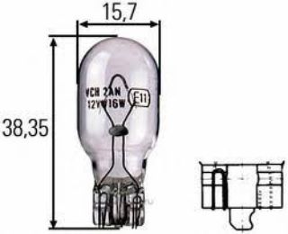 AMPUL UNİVERSAL 12V 16W 7580510001001-1987301615-1716011-32215-1987301615-1987301049-921-12067-921-1987301615-YY04500824600- resmi