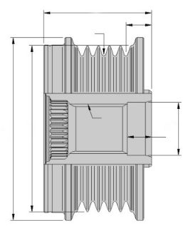 ALTERNATÖR KASNAĞI GM GM 1204429-353901-51805799-51805800-51805801-51829383-51854909-51854910-51854911-51854912-51880173-6204 resmi