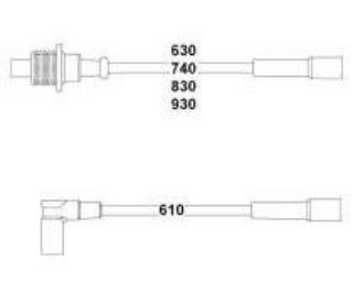 BUJİ KABLOSU P205 P309 P405 XU5JA / XU9JA (87 94) ELECTRICFIL resmi