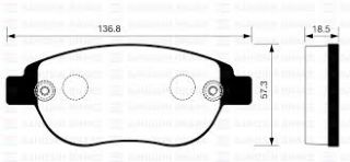 ÖN BALATA P207 02/06 P307 08/00 DOBLO 01 PART 04/03 BERLİNGO 10/00 C3 03/02 C4 11/04 XSARA 00 resmi