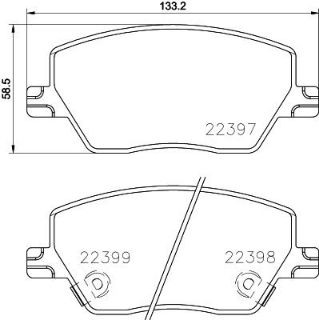 ÖN BALATA FIAT EGEA 1.3-1.4-1.6-1.6D resmi