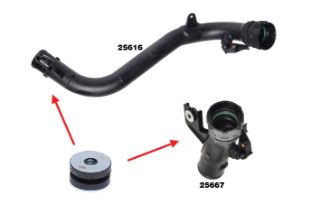 TURBO HORTUMU KAUÇUK PARÇASI NİSSAN JUKE 1.5 DCI NV 200 1.5 DCI CUBE 1.5 DCI QASHQAI 1.5 DCI / EURO V resmi