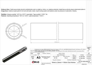 HORTUM DÜZ METRELİK 16MM X 24MM 100 CM SICAK VE SOĞUK SU KULLANIMI İÇİN resmi