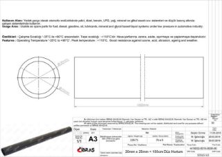 20MM X 25MM 100CM YAĞ METRELİK HORTUMU DİZEL .BENZİN . LPG .YAĞ KULLANIMI İÇİN resmi