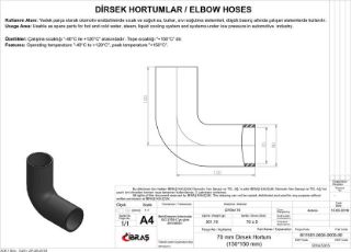 70MM X 80MM 15CM X 15CM DİRSEK HORTUMU POLYESTER KAT YOK SICAK VE SOĞUK SU KULLANIMI İÇİN resmi