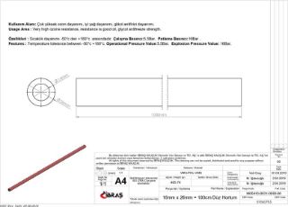 DUZ HORTUM 16MM KIRMIZI SILIKON 3 KAT POLYESYERLI resmi