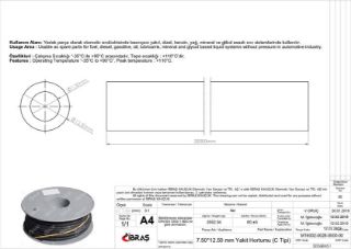7.5MM X 12.5MM YAKIT HORTUMU ÜNİVERSAL C / TİPİ resmi