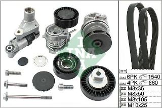 V KAYIŞ ŞARJ SETİ + SU POMPASI BMW E46 E39 E53 E85 M54 M52 resmi